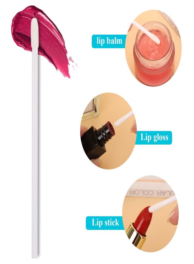 BTYMS 700 Piece Disposable Lip Wands - Lip Brushes, Lipstick & Gloss Applicators - Lint Free Makeup Applicator Brush Beauty Tool - White - Image 3